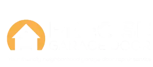 Precise Garage Door white logo.